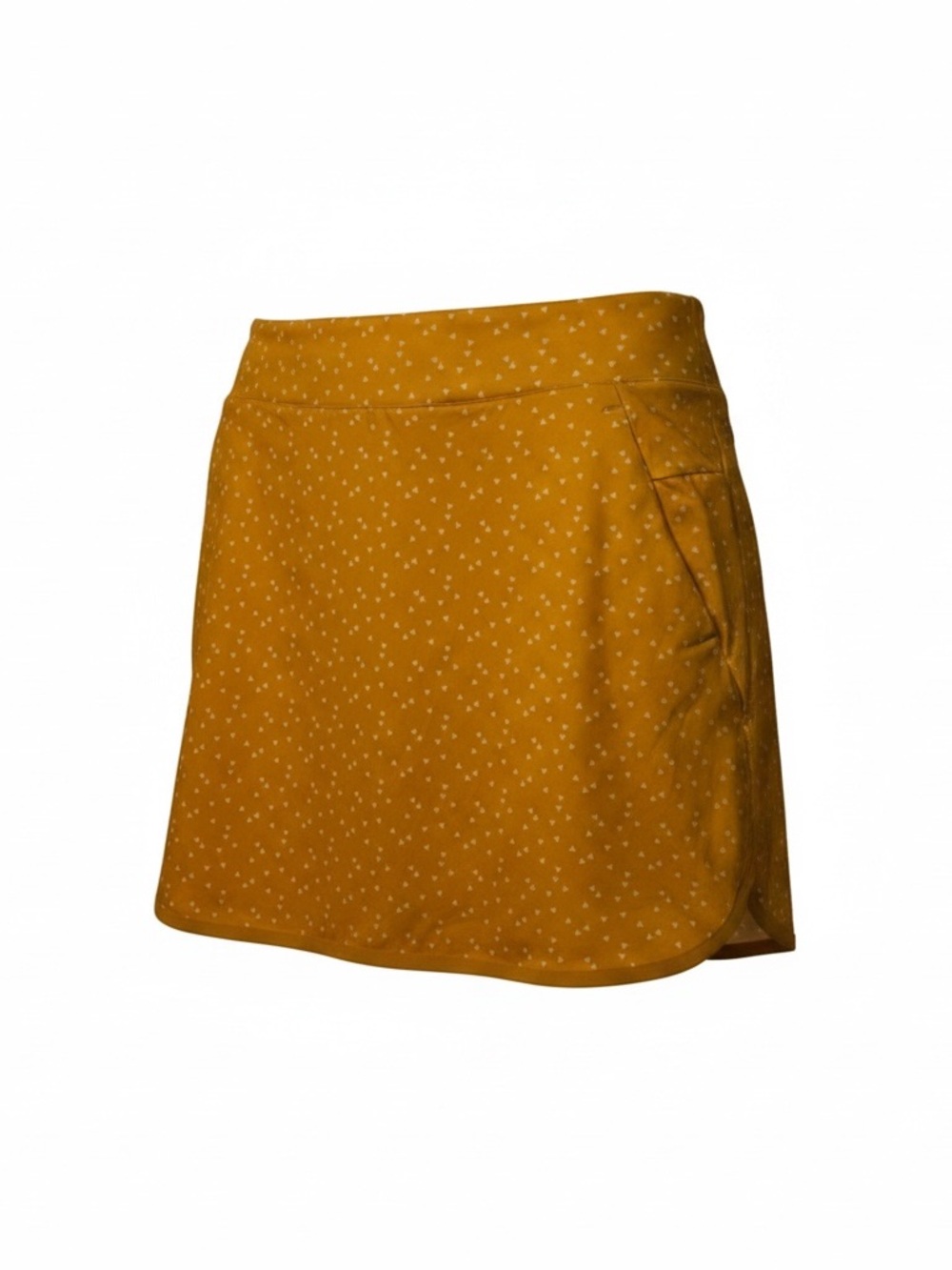 Nike Mustard Yellow Mini Skirt with White Dot Print